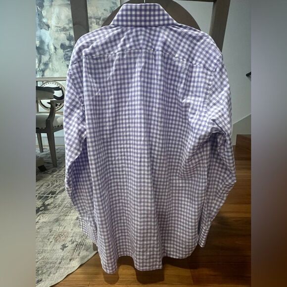 Tom Ford Purple Checkered Men's Shirt size 44 17 1/2 - Picture 2 of 6